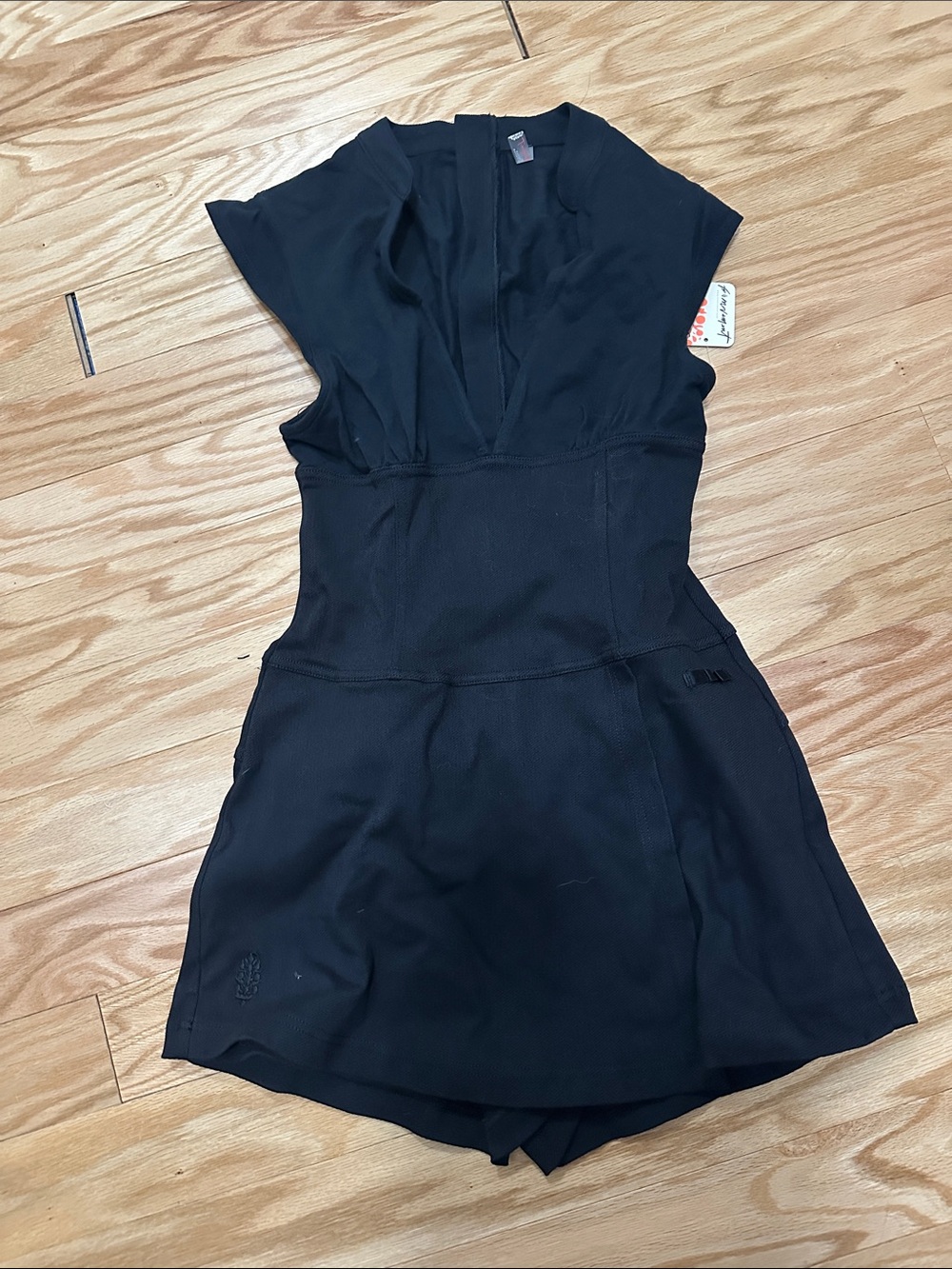 Black Women's V-Neck Short Romper